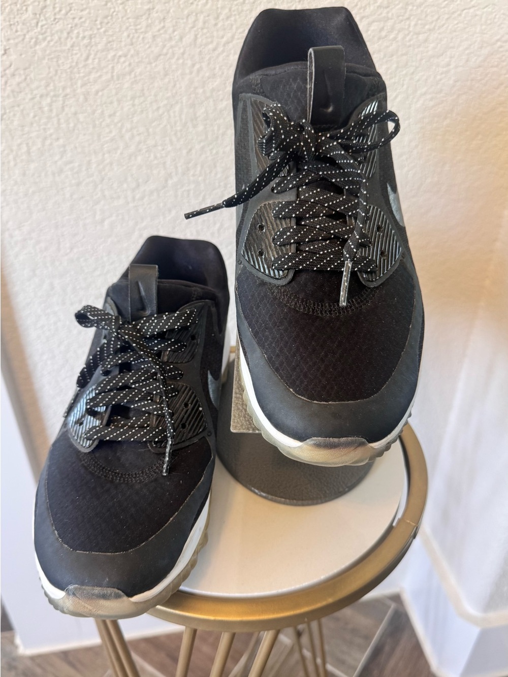 Nike Air Zoom 90 IT Black and White Golf Sneaker - Picture 2 of 10